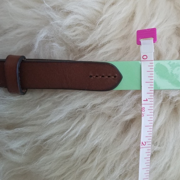NWT Madewell Patent Leather Green Belt Orig $39.50 - Picture 6 of 8